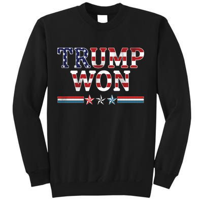 Trump Won American Flag Pro Republican Sweatshirt