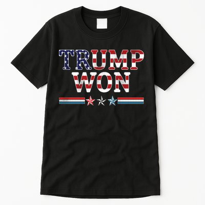 Trump Won American Flag Pro Republican Tall T-Shirt