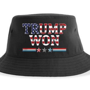 Trump Won American Flag Pro Republican Sustainable Bucket Hat