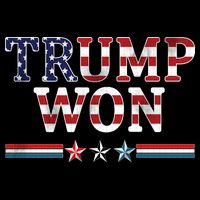 Trump Won American Flag Pro Republican Drawstring Bag