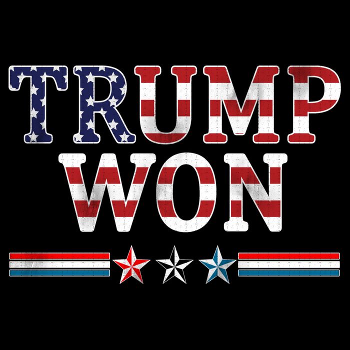 Trump Won American Flag Pro Republican Drawstring Bag