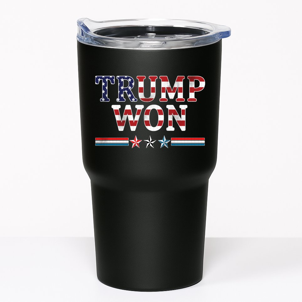 Trump Won American Flag Pro Republican Tumbler