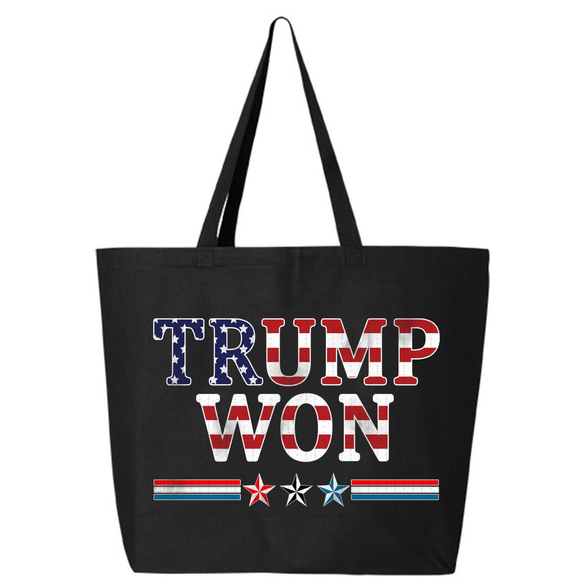 Trump Won American Flag Pro Republican 25L Jumbo Tote
