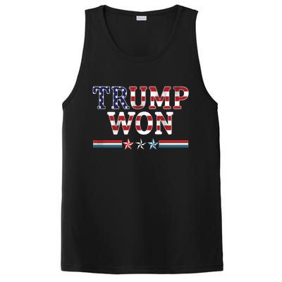 Trump Won American Flag Pro Republican PosiCharge Competitor Tank