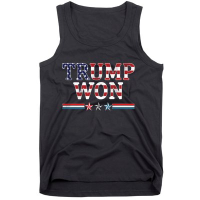 Trump Won American Flag Pro Republican Tank Top