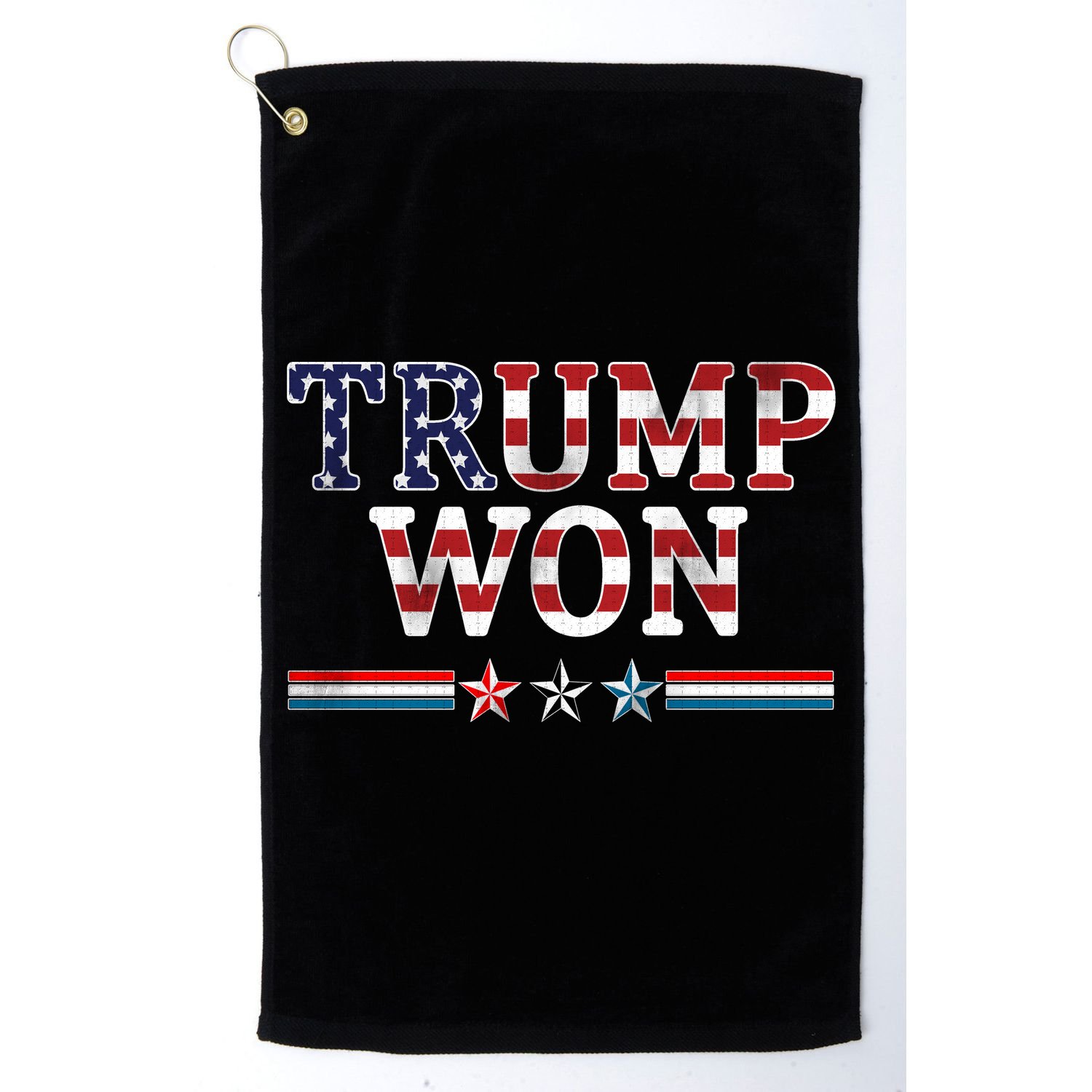 Trump Won American Flag Pro Republican Golf Towel