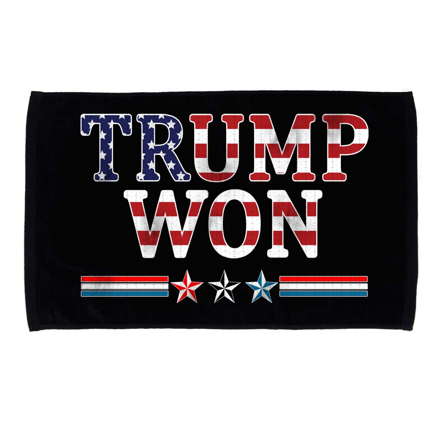 Trump Won American Flag Pro Republican Microfiber Hand Towel