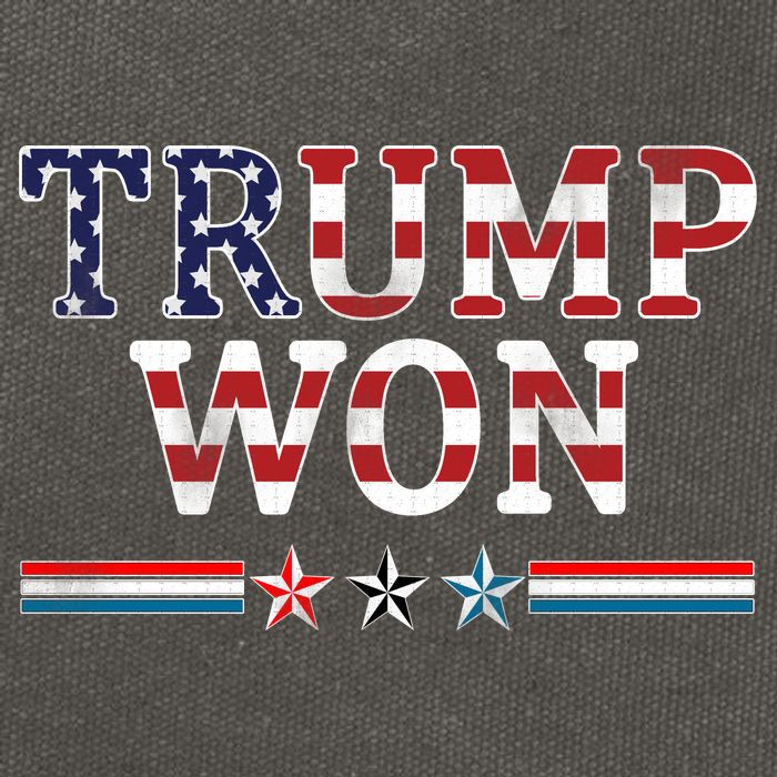 Trump Won American Flag Pro Republican Cotton Canvas Backpack