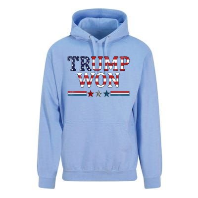 Trump Won American Flag Pro Republican Unisex Surf Hoodie