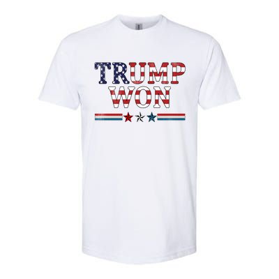 Trump Won American Flag Pro Republican Softstyle CVC T-Shirt