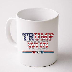 Trump Won American Flag Pro Republican Coffee Mug