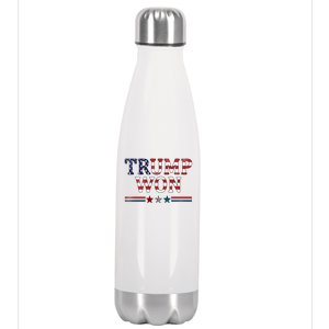 Trump Won American Flag Pro Republican Stainless Steel Insulated Water Bottle