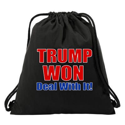 Trump Won Deal With It Drawstring Bag