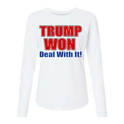 Trump Won Deal With It Womens Cotton Relaxed Long Sleeve T-Shirt