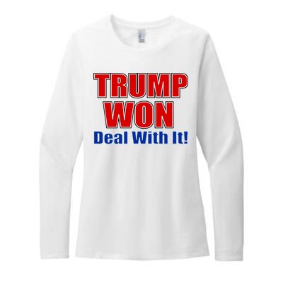 Trump Won Deal With It Womens CVC Long Sleeve Shirt