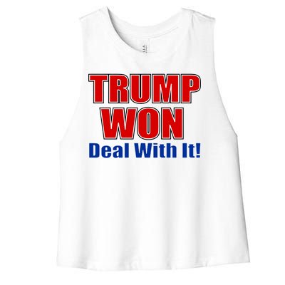 Trump Won Deal With It Women's Racerback Cropped Tank