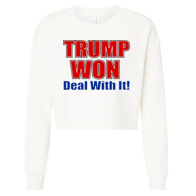 Trump Won Deal With It Cropped Pullover Crew