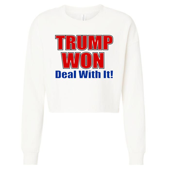 Trump Won Deal With It Cropped Pullover Crew
