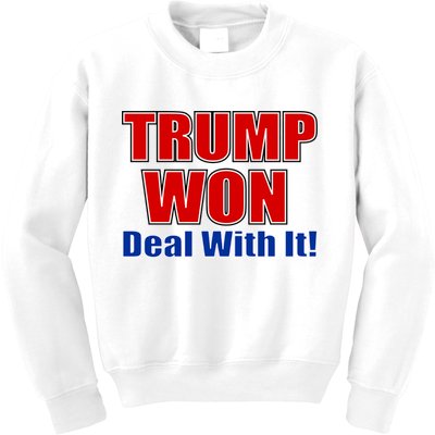 Trump Won Deal With It Kids Sweatshirt
