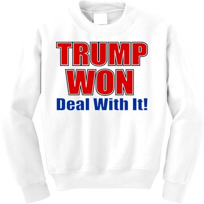 Trump Won Deal With It Kids Sweatshirt