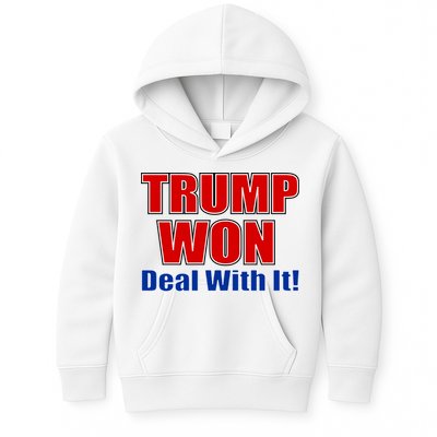 Trump Won Deal With It Kids Hoodie