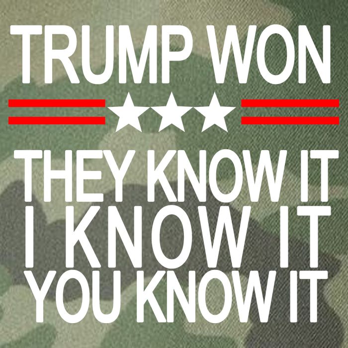 Trump Won They Know It I Know It You Know It Legacy Tie Dye Trucker Hat