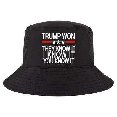 Trump Won They Know It I Know It You Know It Cool Comfort Performance Bucket Hat