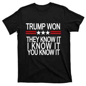 Trump Won They Know It I Know It You Know It T-Shirt