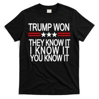 Trump Won They Know It I Know It You Know It T-Shirt