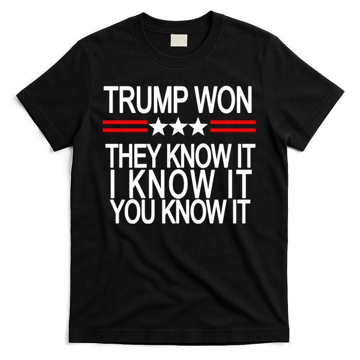 Trump Won They Know It I Know It You Know It T-Shirt