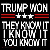 Trump Won They Know It I Know It You Know It Tall T-Shirt