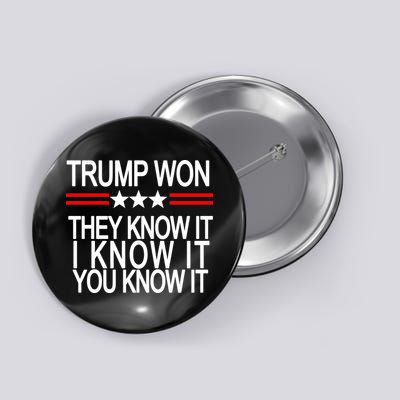Trump Won They Know It I Know It You Know It Button