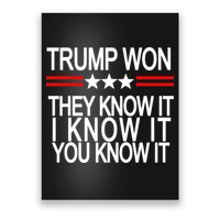Trump Won They Know It I Know It You Know It Poster