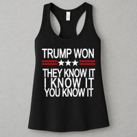 Trump Won They Know It I Know It You Know It Womens Tank Top