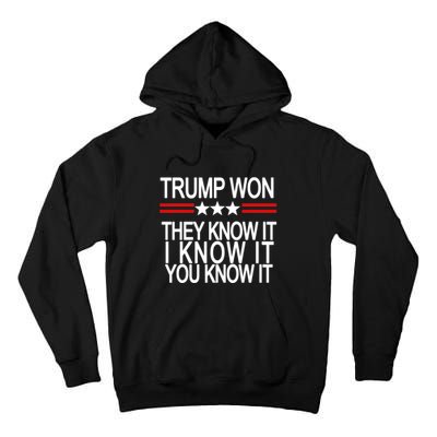 Trump Won They Know It I Know It You Know It Tall Hoodie