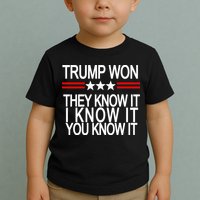 Trump Won They Know It I Know It You Know It Toddler T-Shirt