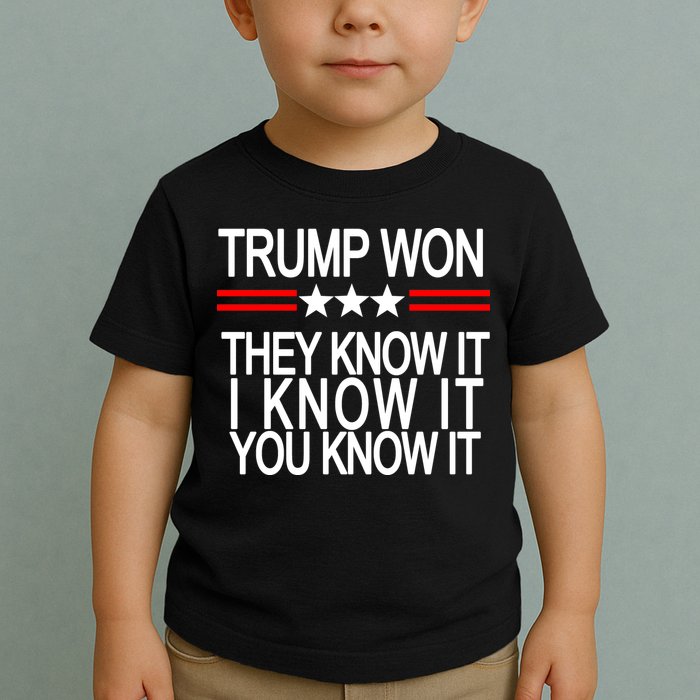 Trump Won They Know It I Know It You Know It Toddler T-Shirt