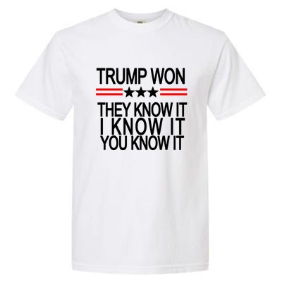 Trump Won They Know It I Know It You Know It Garment-Dyed Heavyweight T-Shirt