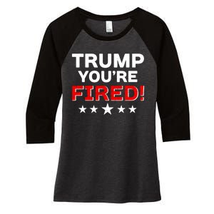 Trump You're Fired! Pro Biden Women's Tri-Blend 3/4-Sleeve Raglan Shirt