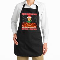 Trump Yuge Merry Chrsitmas To All & Build A Wall Apron