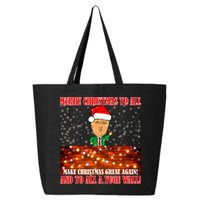 Trump Yuge Merry Chrsitmas To All & Build A Wall 25L Jumbo Tote