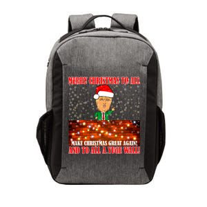 Trump Yuge Merry Chrsitmas To All & Build A Wall Vector Backpack