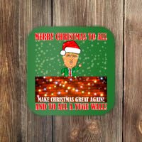 Trump Yuge Merry Chrsitmas To All & Build A Wall Coaster