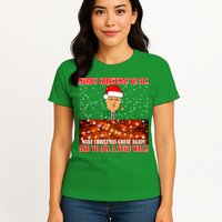 Trump Yuge Merry Chrsitmas To All & Build A Wall Womens T-Shirt