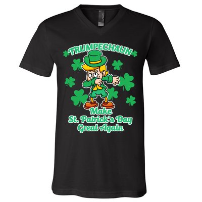 Trumpechaun - Make St Patrick's Day Great Again V-Neck T-Shirt