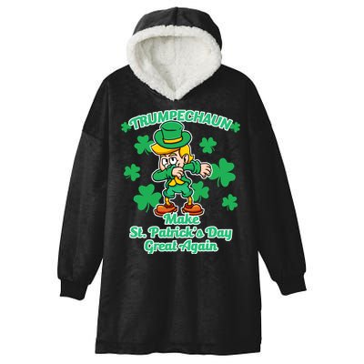 Trumpechaun - Make St Patrick's Day Great Again Hooded Wearable Blanket