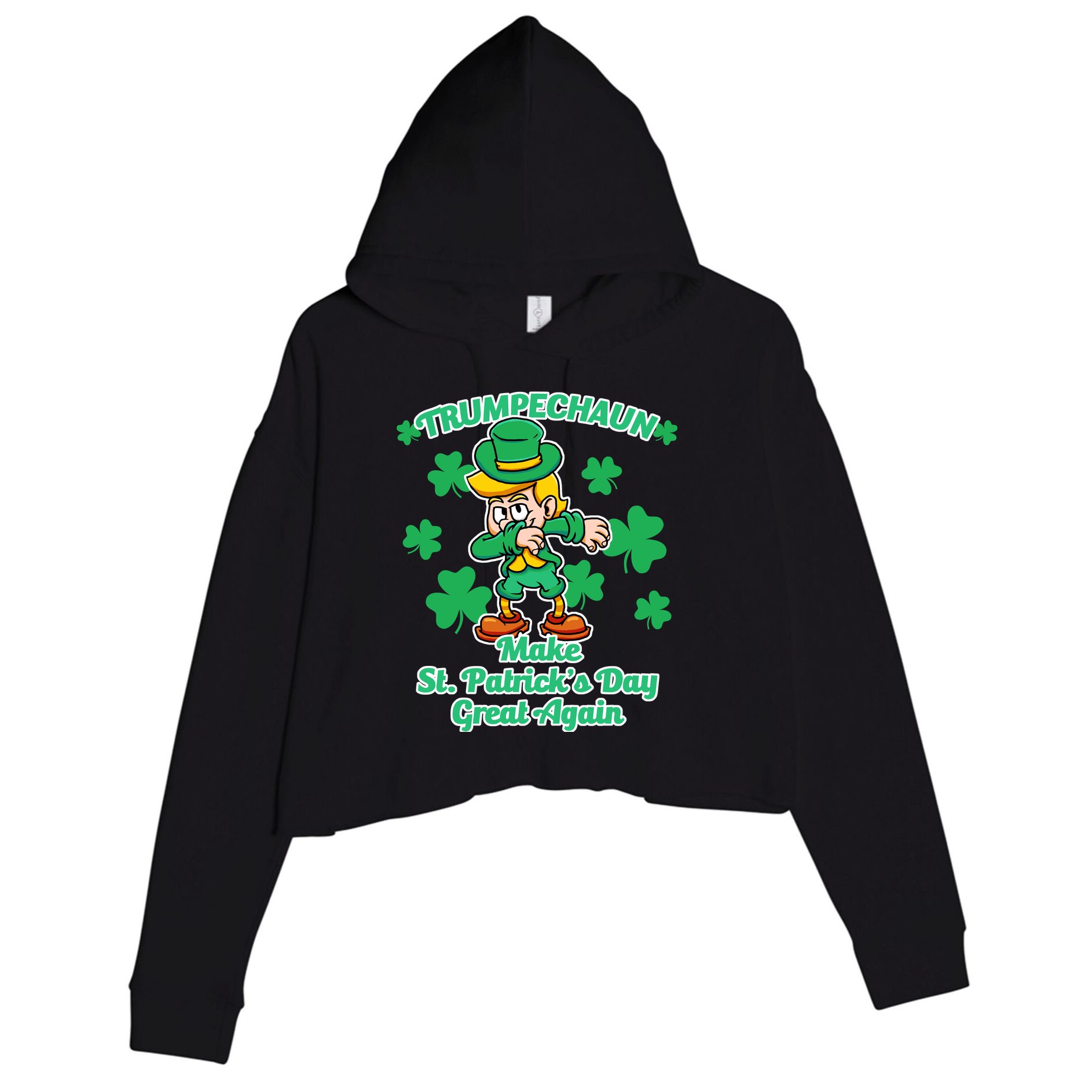 Trumpechaun - Make St Patrick's Day Great Again Crop Fleece Hoodie