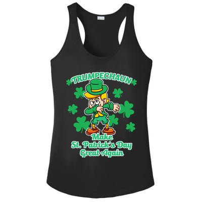 Trumpechaun - Make St Patrick's Day Great Again Ladies PosiCharge Competitor Racerback Tank