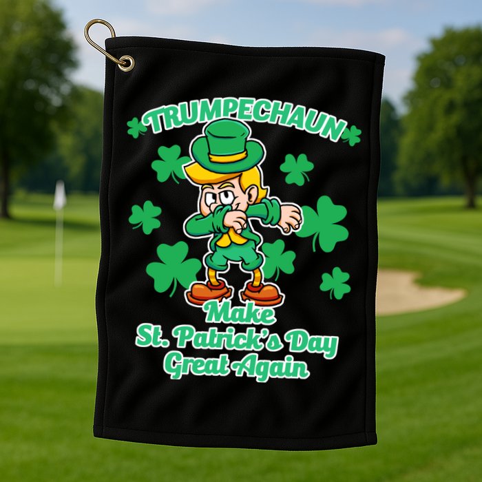 Trumpechaun - Make St Patrick's Day Great Again Golf Towel
