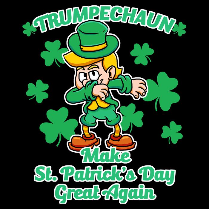 Trumpechaun - Make St Patrick's Day Great Again Cropped Pullover Crew
